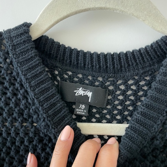 STUSSY O'DYED HEAVYWEIGHT MESH CREW - Picture 4 of 4